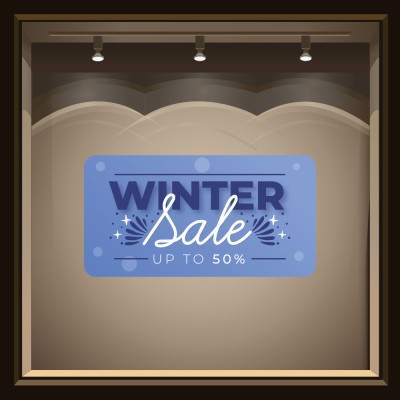 Houseart - ΣΗΜΑΝΤΙΚΟ: Σε περίπτωση διαφοράς τιμής από το κατάστημα ισχύει παντα και μόνο η τιμή του καταστήματος Sale blue navy, Εκπτωτικά, Αυτοκόλλητα βιτρίνας, 120 x